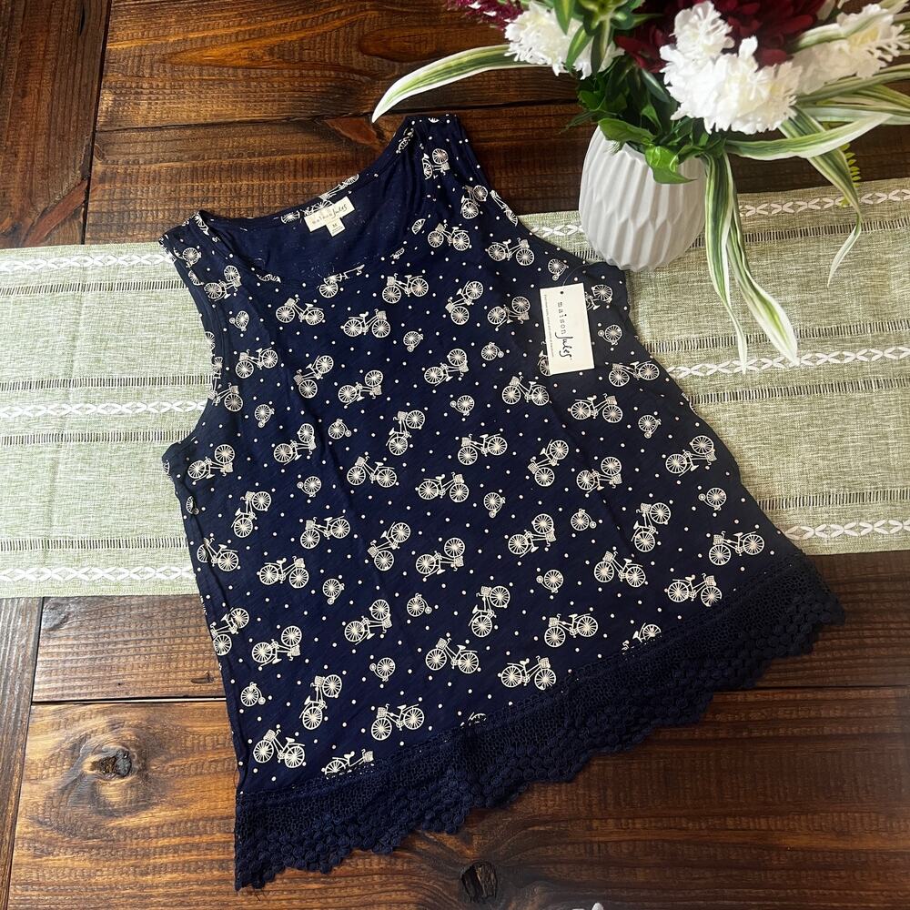 NWT Maison Jules Blue Top Size M